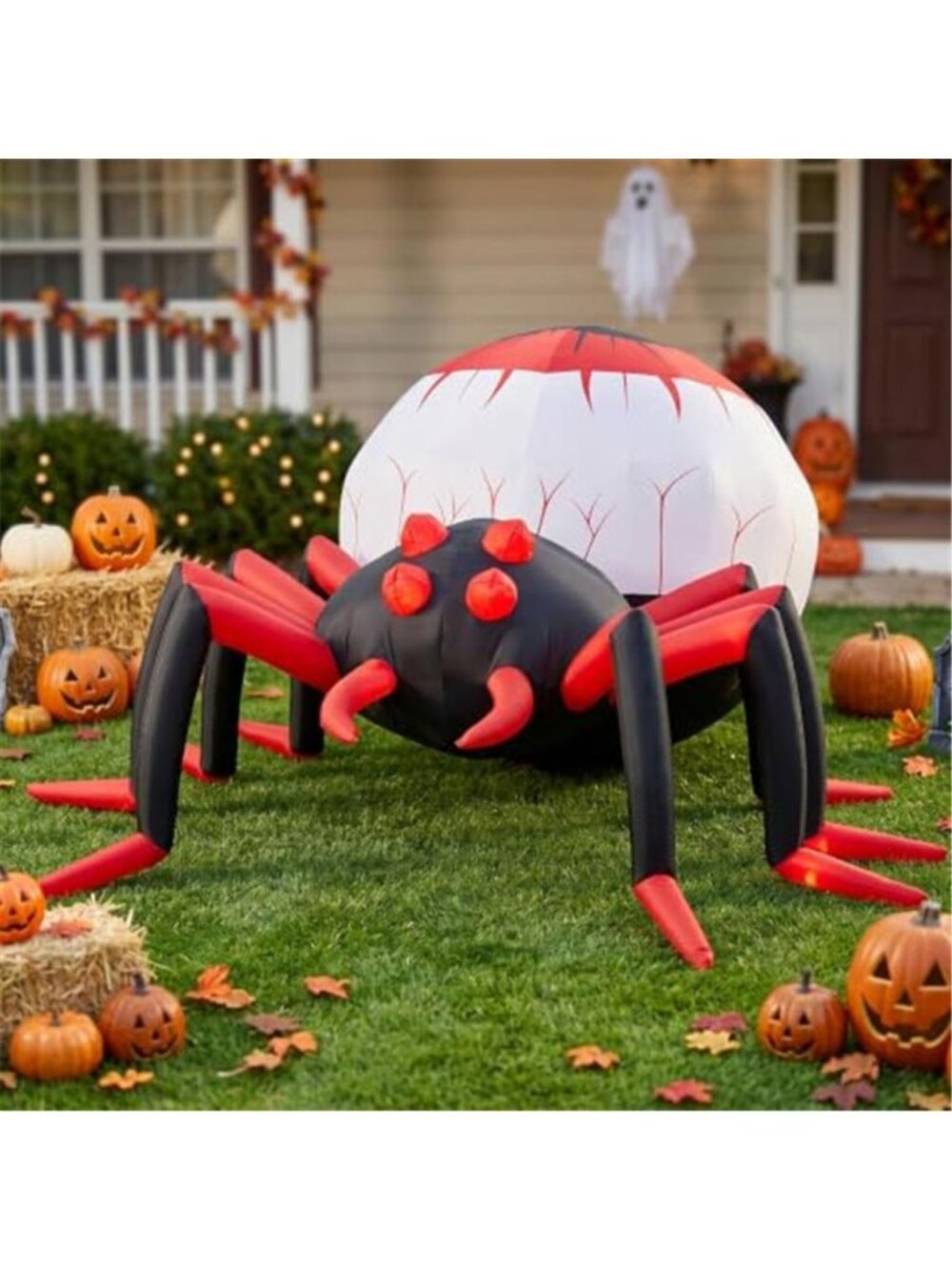 TRMESIA 8FT Halloween Inflatable Blow up Scary Spider Yard Party Decoration